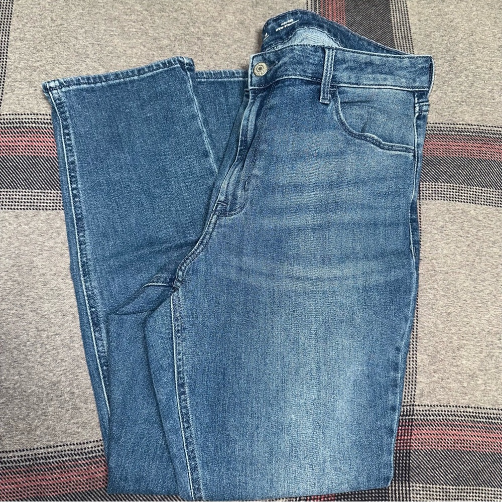 Classic High Rise Blue Denim Jeans (straight leg)